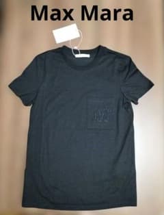 MaxMara Tシャツ パパイア刺繍ポケット　ブラックのサムネイル