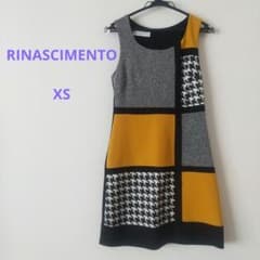 RINASCIMENTO ノースリーブワンピース 千鳥格子柄 XS