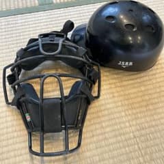 キャッチャーヘルメット（ミズノ）andキャッチャーマスク（SSK）黒 キャッチャーヘルメット（ミズノ）andキャッチャーマスク（SSK