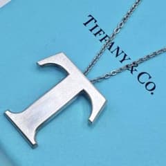 美品】ティファニー イニシャル レター ラージ T ネックレス シルバー