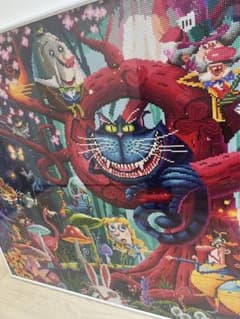 完成品】ダイヤモンドアートクラブ 額付きAlice in Wonderland