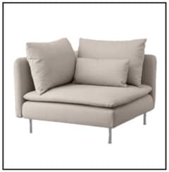 IKEA】 ソーデルハムン コーナーセクション用カバー ベージュ - メルカリ