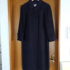 Burberry カシミア混 コート ネイビー 7号 美品 - メルカリ