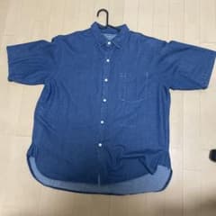 メンズ デニムシャツ 半袖 ブルーのサムネイル