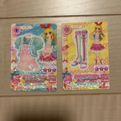 アイカツカード ミントハーフスリーブ・ピンクリボン編み上げブーツ 2枚セットのサムネイル