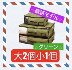 ★最新モデル★テイジン/収納ケースプレミアム/大2個小1個セット/グリーン ✴︎最新モデル✴︎テイジン/収納ケースプレミアム/大2個小1個セット