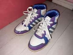 adidas ハイカットスニーカー ホワイト/パープル/ブルーのサムネイル