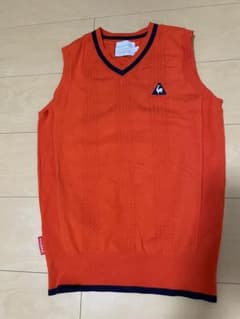 LE COQ SPORTIF オレンジ Vネック ノースリーブベストのサムネイル