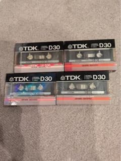 ① TDK D30 カセットテープ 4本セットのサムネイル