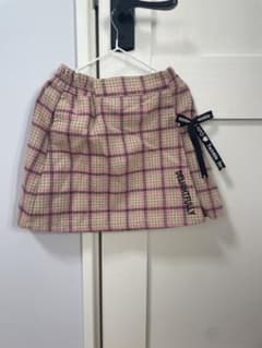 ミニスカート　キッズ　120 ピンク　チェックのサムネイル