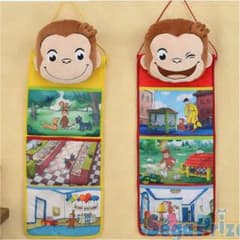即配送 おさるのジョージ ウォールポケット 2色セット☆のサムネイル