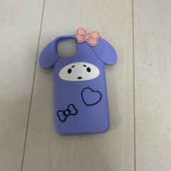 iPhone용 케이스 실리콘제 퍼플 캐릭터 디자인