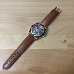 SONNE スケルトン自動巻き時計 色ブラウン ゴールド - メルカリ