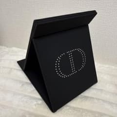 Dior ミラー 鏡 ディオールCDロゴ 卓上スタンドミラー キラキラ 黒