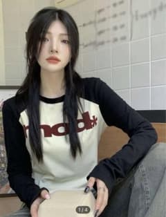 shein Honeyspot ラグランスリーブ　tシャツのサムネイル