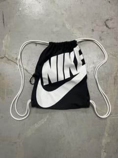 00s NIKE ナイキ ナップサック リュック y2k 黒 スウォッシュ - メルカリ