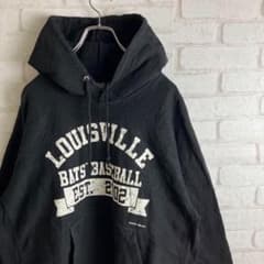 MV SPORTビッグプリントプルオーバー 裏ボアパーカーフーディ XL 黒のサムネイル