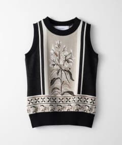 Framed single-flower knit tankのサムネイル