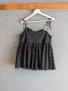SLOBE IENA レースキャミソール ブラックのサムネイル