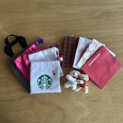 Starbucks 베어리스타 마스코트 미니 종이 봉투 미니 건착 미니 cup 세트
