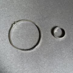 ハンマー仕上げ シルバーリング　ブレスレットのサムネイル