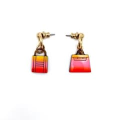 エルメス アミュレットマロキニエ ピアス バッファローホーン×GP 