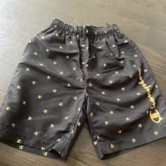Champion 水着 スイムパンツ 110cm ブラック ゴールドのサムネイル