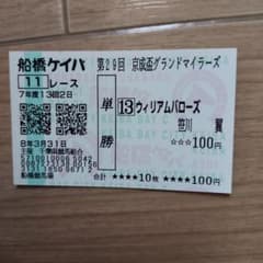第29回 京成盃グランドマイラーズ 単勝 馬券 ウィリアムバローズのサムネイル