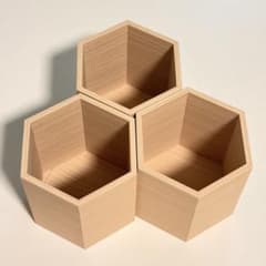 木製 ペン立て 3個セット 六角形 小物入れ ペンライト立て サイリウム立てのサムネイル