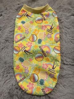 1点物❗️【DMサイズ】トロピカル柄　ハンドメイド　犬服　タンクトップ　メッシュのサムネイル