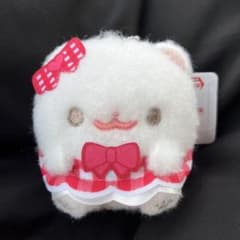 ポメラニアンもち カラードレスマスコットキーチェーン　赤