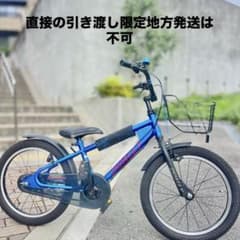 整備済み！DUALLY（デュアリー）キッズ自転車18インチ ブルー 前カゴ付