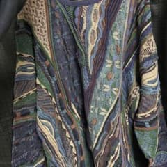 は*ん様 EMMÉ 幾何学模様ニット XL 古着 90sのサムネイル