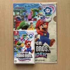 スーパーマリオブラザーズ・ワンダー　Switchソフト+ 特典のクリアファイル