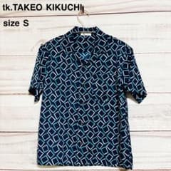tk.TAKEO KIKUCHI 総柄 オープンカラーシャツ Sのサムネイル
