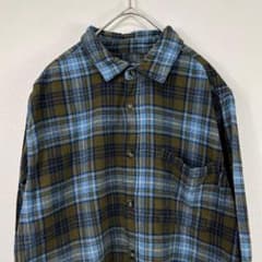 USA古着 eddie bauer エディーバウアー ネルシャツ S 青