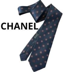 CHANEL ネクタイ 未使用 シルク100% イタリア製 ネイビーココマーク