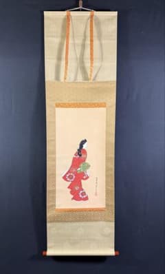 K26 菱川師宣 「見返り美人」 掛軸 日本画 紙本 工芸印刷 共箱 K26 菱川師宣 「見返り美人」 掛軸 日本画 紙本 工芸印刷 共箱 - メルカリ