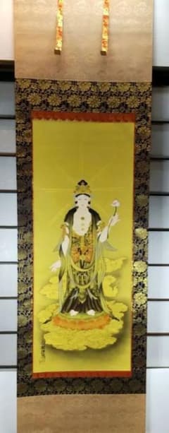 掛け軸 聖観音 白樹 仏教 仏様 宗教画 - メルカリ