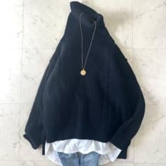 美品♪ドゥーズィエムクラス GENTLE WOMAN ケーブル タートルニット