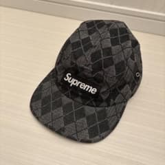【名作】Supreme 14AW Denim Argyle Camp Cap 黒 名作】Supreme 14AW Denim Argyle Camp Cap 黒 - メルカリ