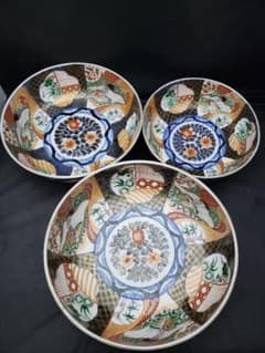 古伊万里　染付色絵金彩　三つ鉢　大鉢 古伊万里 染付色絵金彩 三つ鉢 大鉢 - メルカリ