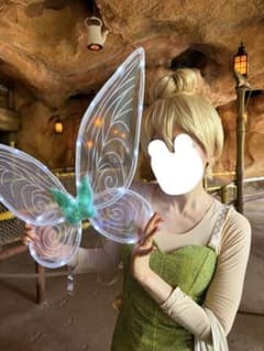 値下げ中　Angel secret ティンカーベル 光る羽 ウィッグ　靴付き 値下げ中 Angel secret ティンカーベル 光る羽 ウィッグ 靴付き