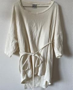 baserange ベースレンジ shaw tee-rib fleece 白のサムネイル
