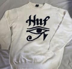 HUF ホワイト ニットセーター Lのサムネイル