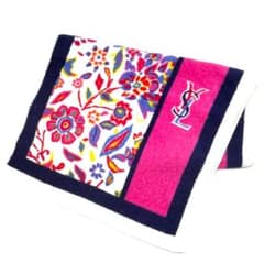 Y608-316 未使用 YSL イヴサンローラン フェイスタオル 花柄 - メルカリ