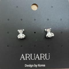 ARUARU シルバー熊ピアスのサムネイル