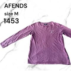 AFENDS 長袖 Tシャツ カットソー Mサイズ パープル　紫　ロンT 古着