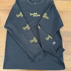 Champion ロゴ入り ブラック 長袖 Tシャツ S バスケ　練習ロンTのサムネイル