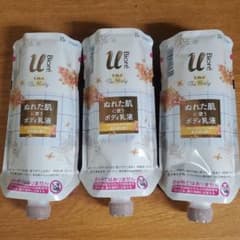 〖新品3本セット〗ぬれた肌に使うボディ乳液　金木犀　ビオレu 詰め替えのサムネイル